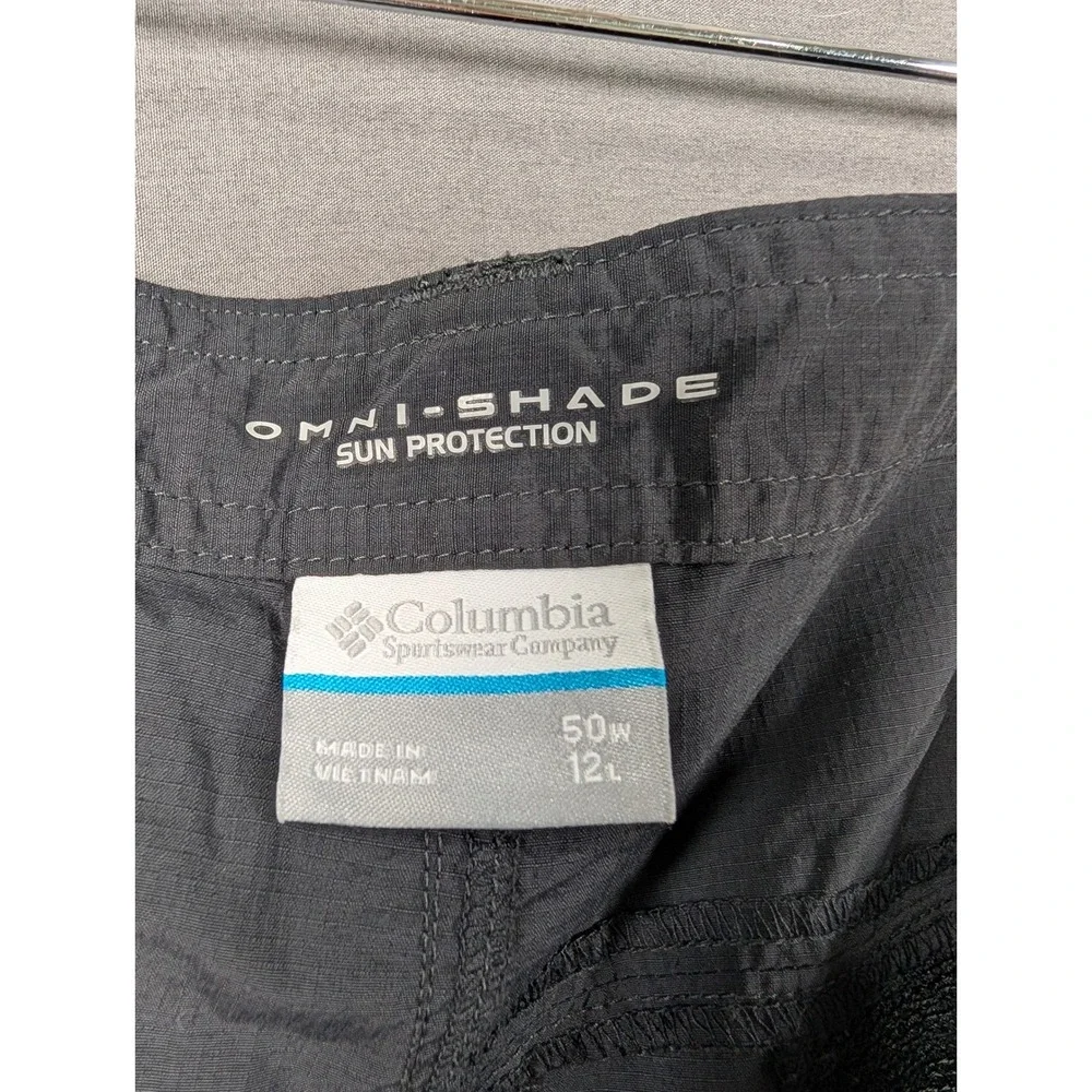 Columbia Mens Silver Ridge Cargo Shorts Dark Grey Omni-Shade UPF 50 Size 50W 12L